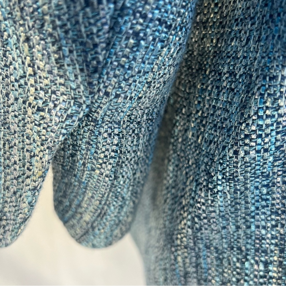 Talbots Jacket/Blazer Lightweight Light Blue/Whit… - image 4